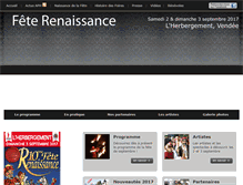 Tablet Screenshot of fetedelarenaissance.fr